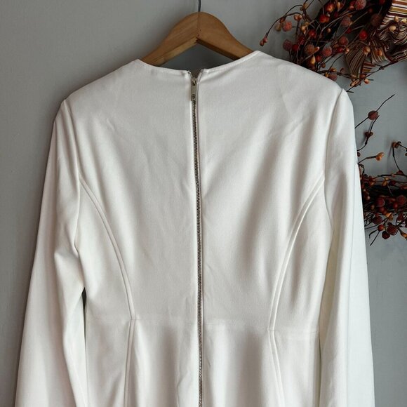 Tommy Hilfiger Women's Slit Sleeve Sheath Knee Length Dress Size 8 Off White - Picture 7 of 11